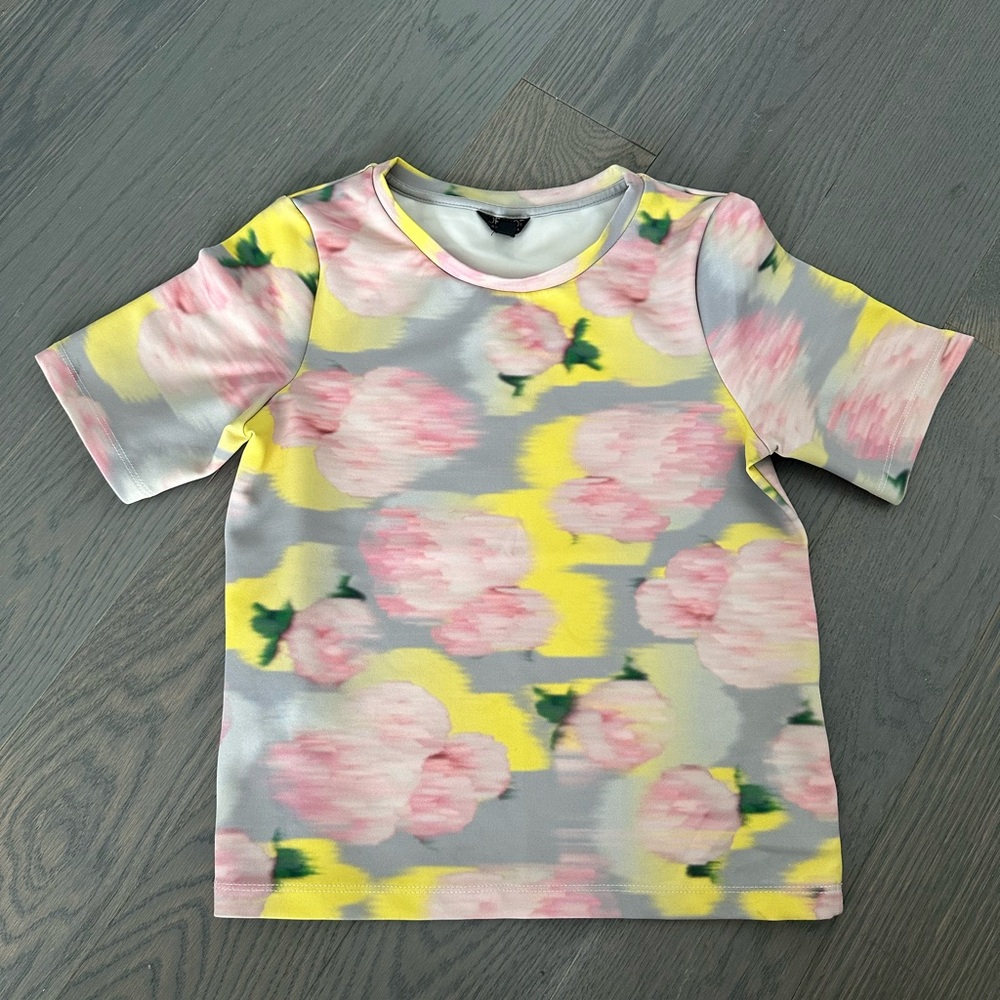 Flower Print T-Shirt - size: 2 US